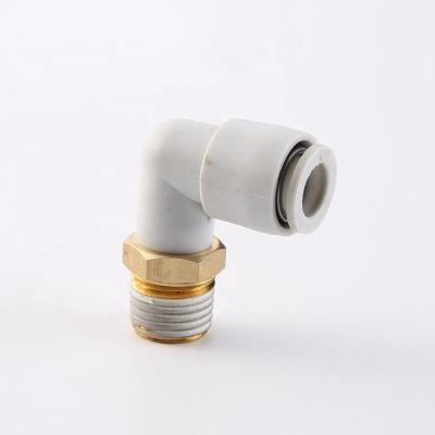 China Suitable for white pneumatic fitting male fitting fitting elbow pneumatic fitting wholesale high precision hose material for sale