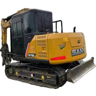 China Sany 75 second-hand excavator for with stable performance and used  fast movement speed for sale