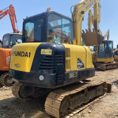 China Used Hyundai Excavator R60-7 micro mini excavator wheel excavator cheap product good price good condition for sale for sale