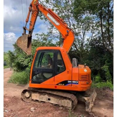 China 80 Doosan tweedehands mini graafmachine Korea DH80 High Performance Te koop