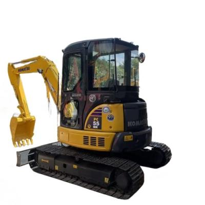 Chine Vente à chaud d'occasion PC55MR original d'occasion excavateur Komatsu 5 tonnes excavateur mini-excavateur à vendre