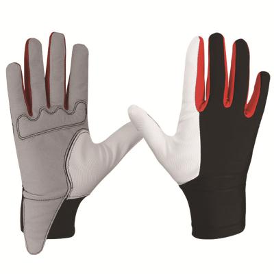 China Traction Frame Microfiber .PU Fabric New Comfortable Riding Gloves Riding Gloves High Quality White Leather for sale