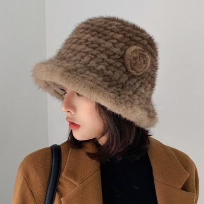 China COMMON Warm Custom Made Bucket Hat Winter Fashion Plush Fur Plush Furry Bucket Hat For Women Girl for sale