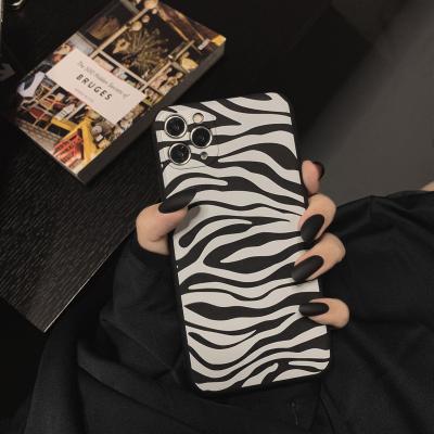 China Anti-drop Fashion Zebra Soft Pattern TPU Phone Cases For iPhone 12 Pro High Quality Awesome Zebra Texture Mobile Phone Case for sale