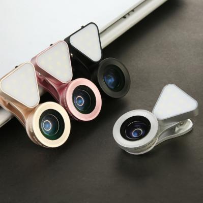 China Hot Selling Convenient Led Selfie To Ring Light Rechargeable And Portable With Phone Lens for sale