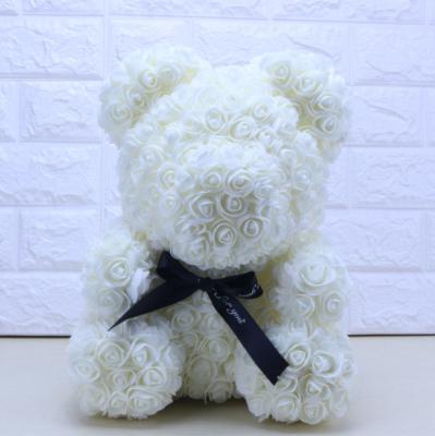 China Rose PE Foam PE Foam Teddy Bear For Valentines Day Gifts Teddy Bear Roses Flower for sale