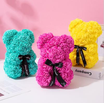 China PE Foam Rose Bear Wholesale Rose Teddy Bear Teddy Roses Bear For Valentine's Day Gifts for sale