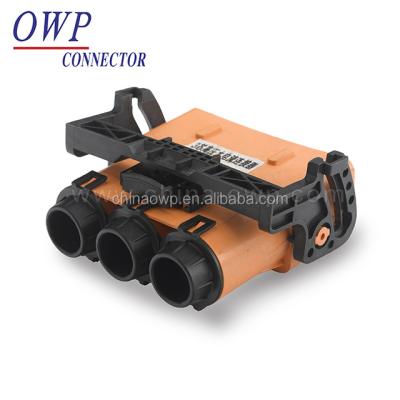 China 3 Pin Vehicle Plug Coupling EV Charger Electric Vehicle Sealed Female High Voltage Connector for sale