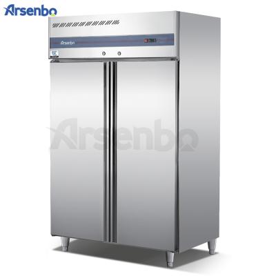 China Double-temperature Restaurant Right Double Door Freezer Commercial Refrigerator Dual Temperature Refrigerator with Lock for sale