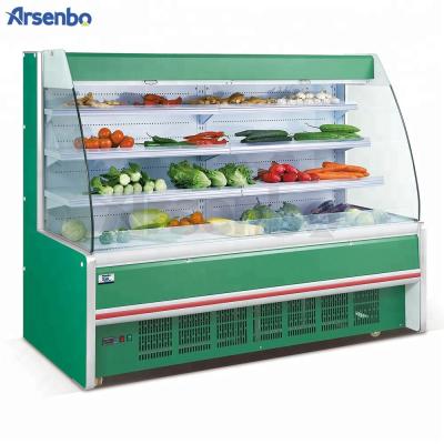 China open type supermarket fruit and vegetable display cooler Double-temperature refrigerator for sale