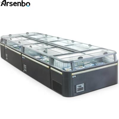 China 2021 New Style Single-Temperature Island Freezer Commercial Chest Freezer for Storage All Kinds of Freezing Food for sale