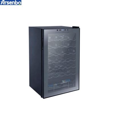 China Commercial Digital Temperature Control Arsenbo Wine Cabinet 28 Wine Cooling Bottles Silent Touch Screen Compressor Fridge 98L for sale