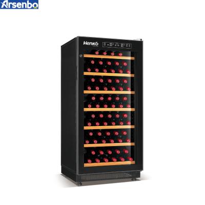 China Arsenbo Crown Series Compressor Wine Cooler Constant Temperature Control Wine Display Outdoor Fridge Large Capacity 122-154bottles for sale