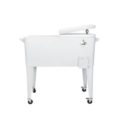 China Sustainable Outdoor High Quality Steel Party Drinks Ice Cooler Cart Cooler Cart for sale