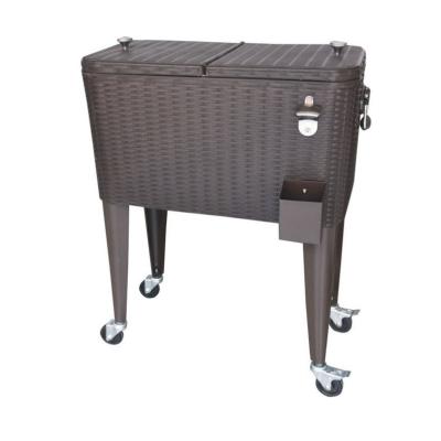 China High Quality Viable Outdoor Cool Beer Ice Cooler Cart Metal Box 80QT Ice Cooler Bin For Picnic Comping for sale