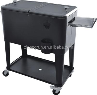 China Sustainable High Quality Design Customize Mobile Metal Beverage Cooler Table for sale