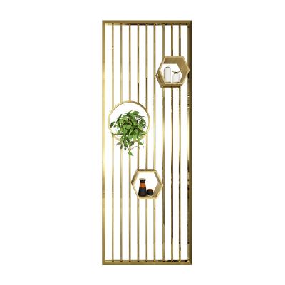 China Europe Living Room High Grade Titanium Stainless Steel Folding Screen Household Partition for sale