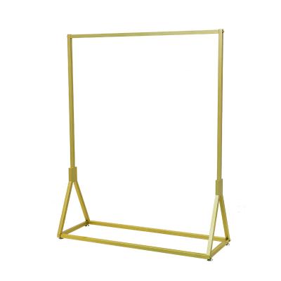 China Custom Modern Simplicity Gold Float Arch Clothing Shopping Hanger Clothing Rack, Floor to Ceiling Clothing Rack for sale