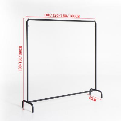 China Modern Simplicity Metal Child Room Large Simple Clothing Rental Black Clothing Rack for sale