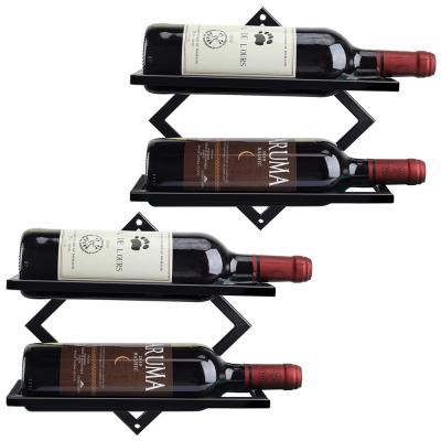 China Other Modern Design Black Cheap Metal Wine Glass Hanging Wine Rack Wall Mounted for sale