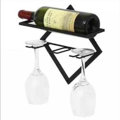 China Hanging Wine Rack Iron Wine Rack Six Bottles Shelf Rack Wall Mounted Factory Direct Sales for sale