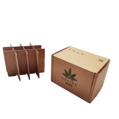 China Recycled Materials Eco Kraft Custom Package Insert Corrugated Cardboard Boxes For Nail Polish Tubes Perfume Bottles Lipstick for sale