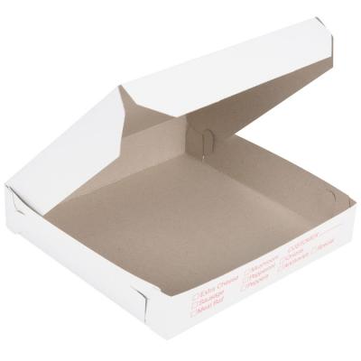 China OEM Recyclable White Pizza Cardboard Boxes Custom Logo 7 8 9 16 Inch for sale