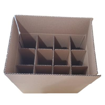 China Brown Color Recyclable Shipping Box Corrugated Cardboard Dividers UV Coating Varnishing Embossing Stamping Recyclable Accept for sale