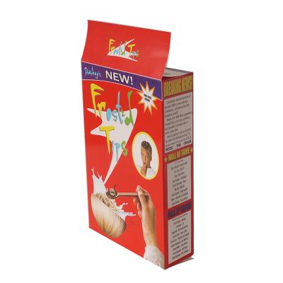 China Custom Recyclable Kraft Cereal Box Subscription Design Red White Red White Cardboard Packaging Box for sale