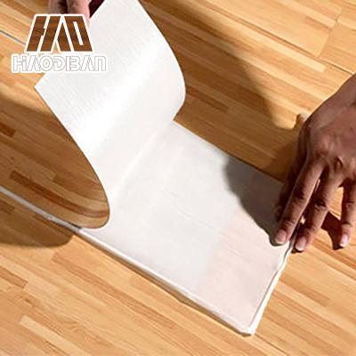 China Flooring Tiles Pattern LVT Self Adhesive Vinyl Wood Flooring Soft Underfoot PVC Fire Retardant For Living Room Museum Decoration Material for sale