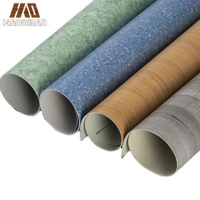 China 2.0*20m*1.5mm/0.08mm Contemporary Wear Layer Glue Down The Back PVC Plastic Material Vinyl Flooring Dry Skidproof Roll Boards For Sale for sale