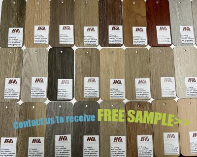 China HaoFamily Free Sample 4.0mm Wood Grain Tiles Plastic PVC SPC LVT Vinyl Plank Flooring Wholesale Mid Century Click Dry Back Flooring for sale