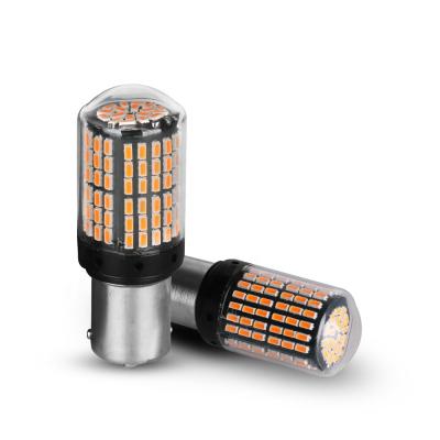 China Highest Brightness 12V 24V Aviation DC T10 1156 1157 BA15S Aluminum LED Car Truck Brake Rear Reverse Drive Light Bulb for sale