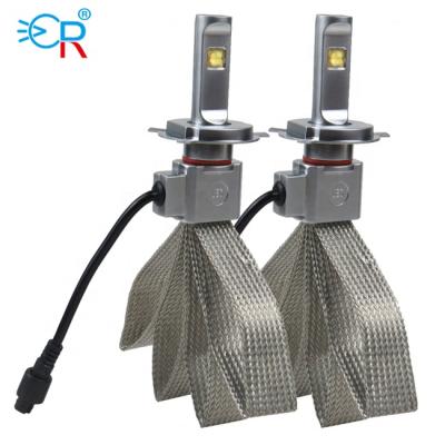 China 2021 Aviation Aluminum+Cooling New Mini Fan 2021 Size h4 h7 9005 High Brightness LED Chip Car Led Headlight Bulbs for sale