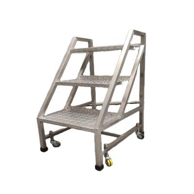 China Industrial Mobile Weight Trolley Cart Fixed Step Ladder for sale