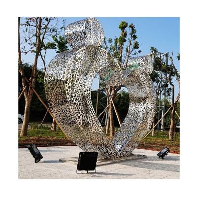 China - Exterior heart shape smooth metallic stainless steel surface Art Deco for sale