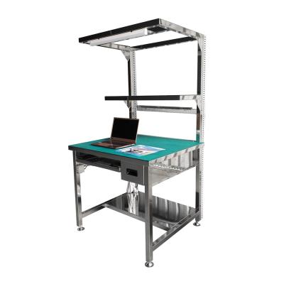 China Industrial Stainless Steel Lab Tables With Top Shelf In A Variety Of Environments for sale