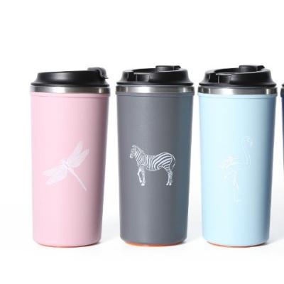 China 500ml Viable Drip No Drop Magic Bottle Travel Suction Coffee Mug For Gift for sale