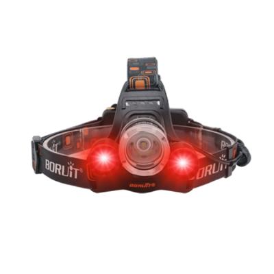 China RJ-3000 Camping Red Light High Lumen Led Headlamp With T6 Led Head Lights USB Rechargeable Head Lamp For Hunting for sale