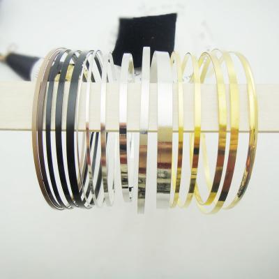 China Fashion Metal Wire Headbands 1mm 2mm 3mm 4mm 5mm 6mm 7mm 10mm Refine Raw Hair Hoops For DIY Hair Accessories for sale