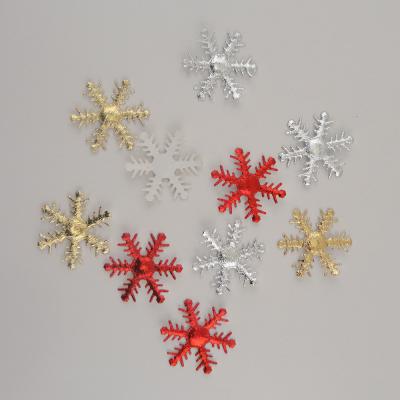 China Christmas Decorations 400PCS/Bag 4.0cm Snowflake For Christmas Party Decoration Felt Applique And Holiday Snowflake For Kids Accessories for sale