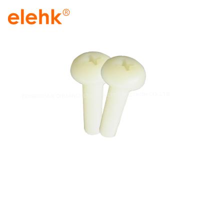 China Equipment Round 30 Nylon Plastic White Nylon Plastic Blanks Head M5 M6 M7 M8 Pvc Screw Color Screw Bolt Plastic Screws On Sale for sale