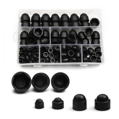 China Heavy Industry Plastic Hex Dome Bolt Nut Covers Black Bolt Nut Cover Device for sale