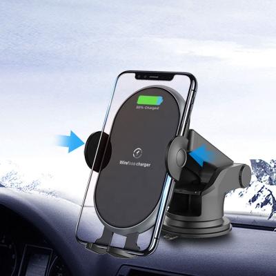 China Hot Selling High Speed ​​Qi Induction 10W QI Car Fast Automatic Wireless Phone Holder Charger Qi Wireless Charger for sale