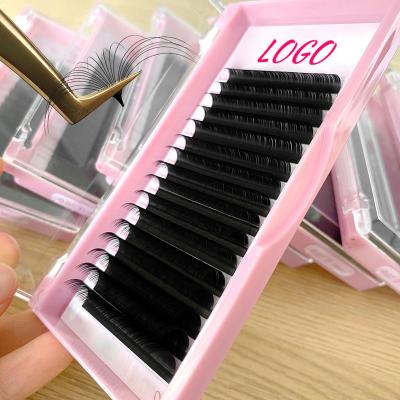 China Matte Black Long Lashes Cashmere Mink Natural Eyelash Extensions Custom Trays Packaging Mink Lashes Trays for sale