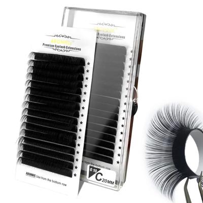 China 16mm to 20mm Eyelash Extension False Eyelashes Individual False Eyelash Extension Natural Wholesale Matte Long Curl for sale