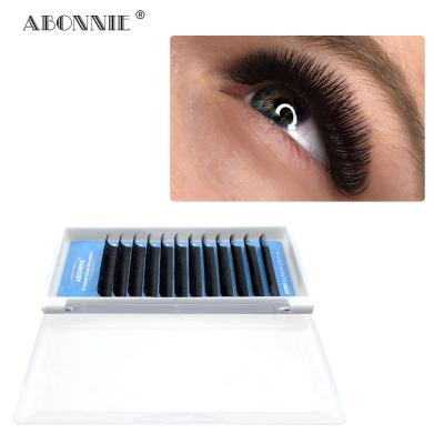 China Abonnie Private Label Mink Silk Lashes Supplier Individual Lash Tray Premium Russian Cashmere Ellipse Natural Soft Flat Eyelash Extensions for sale