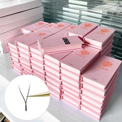 China Different W V Y shape false eyelashes natural volume eyelash extension weave clover lashes private label yy shape lashes for sale