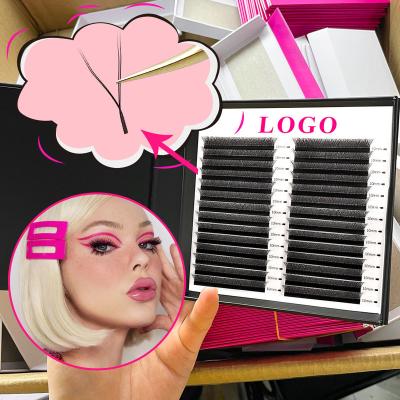 China Extension Natural Lick Y Shape 8-15 Different Mixed Length Yy False Eyelashes W Weave Lash Easy Graft y Extension De Cilios for sale