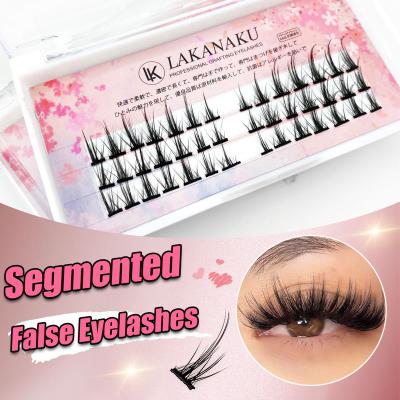 China Abonnie Natural Long Band Segmented DIY Eyelash Extension Kit At Home Self-Application Individual Extra Fine Strip Segment Lashes for sale